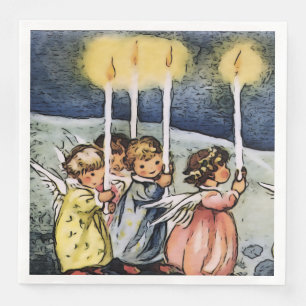 Serviette En Papier jolis anges