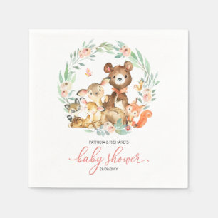 Serviette En Papier Jolis Animaux de la Forêt Baby Shower