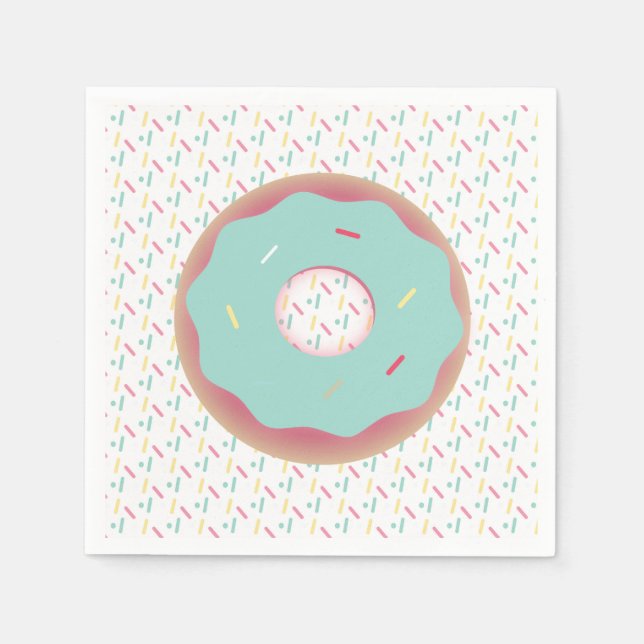 Serviette En Papier Jolis donuts ombrés saupoudrés de friandises (Devant)