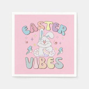 Serviette En Papier Jolis lapins ambiance Pâques pastel fête de printe