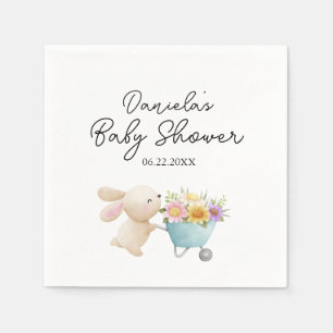 Serviette En Papier Jolis Simples Petits Bouquets de Fleurs de Lapin p