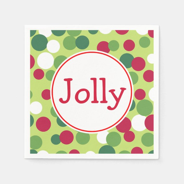 Serviette En Papier Jolly Napkins de Noël (Devant)