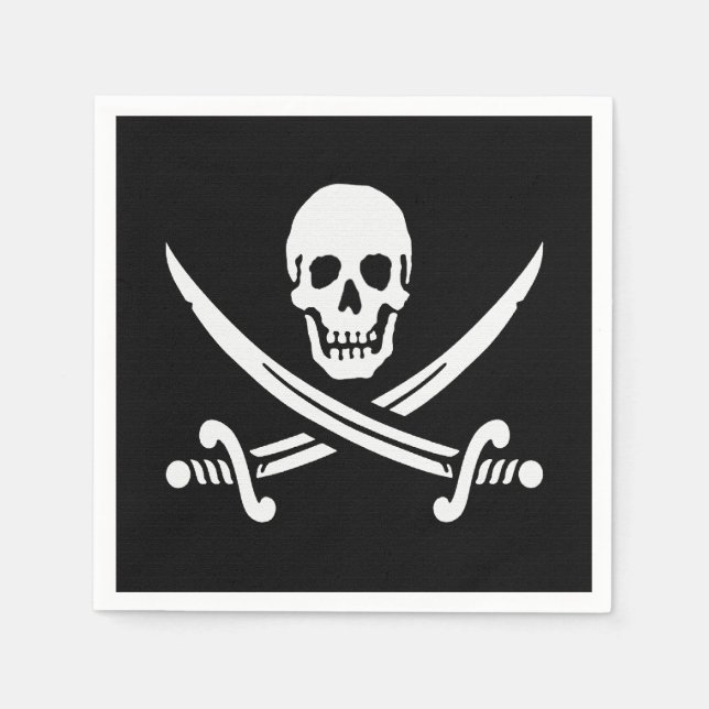 Serviette En Papier Jolly roger (Devant)