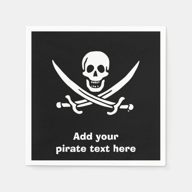 Serviette En Papier Jolly roger drapeau de pirate (Devant)