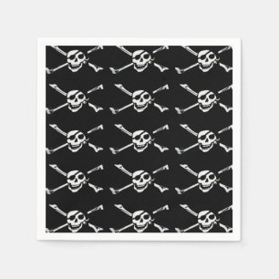 Serviette En Papier Jolly roger Pirate Skull Napkins