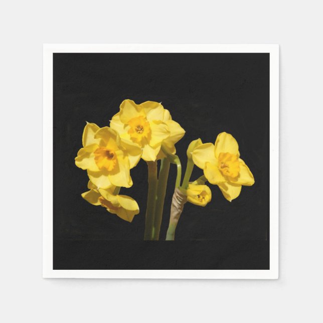 Serviette En Papier Jonquil Fleurs Papier serviettes (Devant)