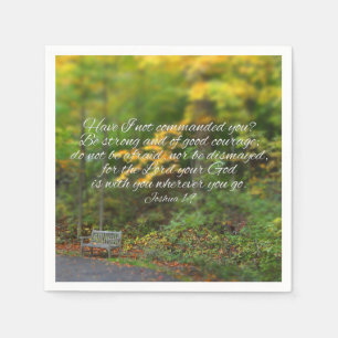 Serviette En Papier Josué 1:9 Bible Verse Écriture chrétienne