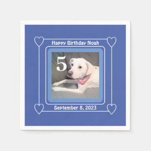 Serviette En Papier Jote Chien Chien Chien Photo Anniversaire Numéro 5