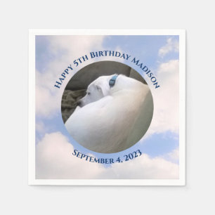 Serviette En Papier Jote Chien Chien Dormant Ciel bleu 5e anniversaire