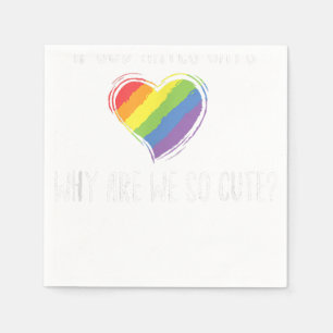 Serviette En Papier Jote LGBT Rainbow Heart Lesbian Mois Gay pride Eq
