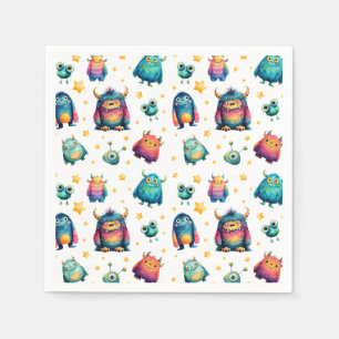 Serviette En Papier Jote Monsters Motif Fête d'anniversaire pour enfan