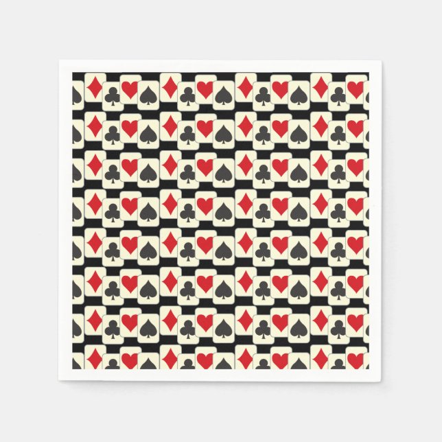 Serviette En Papier Jouer aux cartes Quartet (Devant)