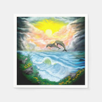 Jouer aux dauphins sous le soleil