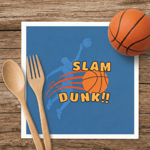 Serviette En Papier Jouer Blue Slam Dunk Basketball Anniversaire