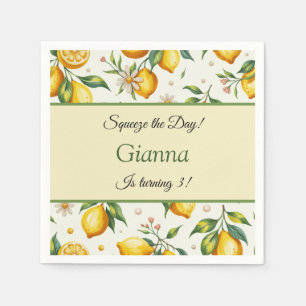 Serviette En Papier Jouer citron Anniversaire serviettes Squeeze journ