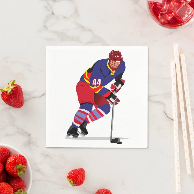 Serviette En Papier Jouer Hockey sur glace Papier serviettes (Créateur téléchargé)