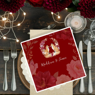 Serviette En Papier Jouer Renard d'automne Mariage