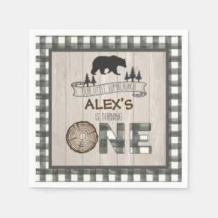 Serviette En Papier Jouet 1er Anniversaire Napkin - Ours Blanc