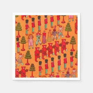 Serviette En Papier Jouet de Noël Enfants Vintages Jouer