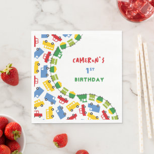 Serviette En Papier Jouets Jouets amusants Transport coloré Anniversai