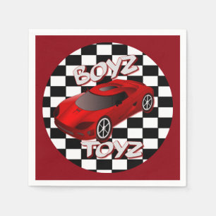 Serviette En Papier Jouets Jouets Red Sports Voiture Napkins 2