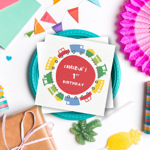 Serviette En Papier Jouets pour garçons Transports colorés et amusants