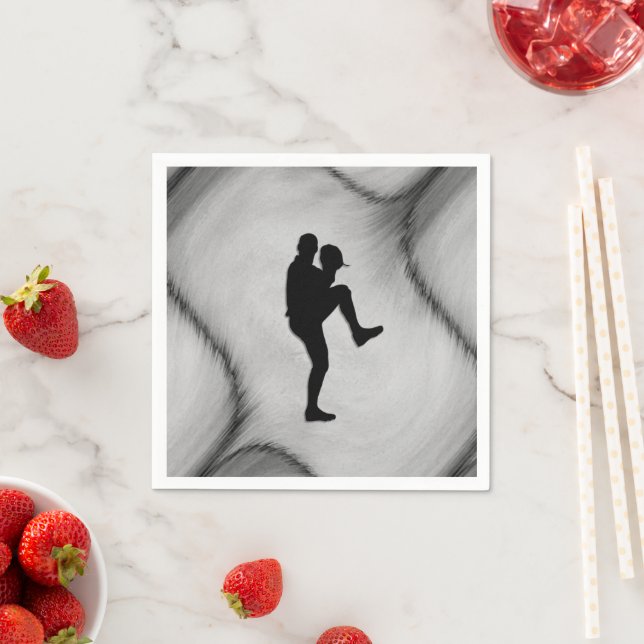 Serviette En Papier Joueur de base-ball Pitcher Windup (En situation)