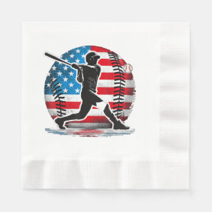 Serviette En Papier Joueur de baseball américain avec les États-Unis