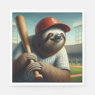 Serviette En Papier Joueur de baseball Sloth