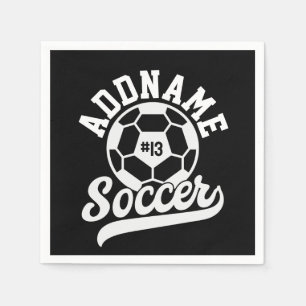 Serviette En Papier Joueur de football AJOUTER LE NOM Équipe de footba