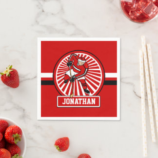 Serviette En Papier Joueur de hockey d'ice