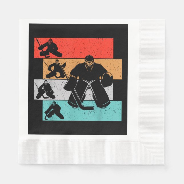 Serviette En Papier Joueur de hockey sur glace (Devant)