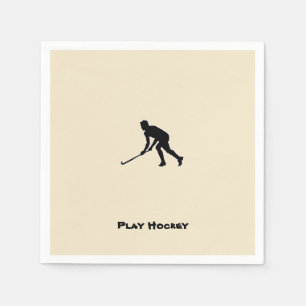 Serviette En Papier Joueur de hockey sur glace