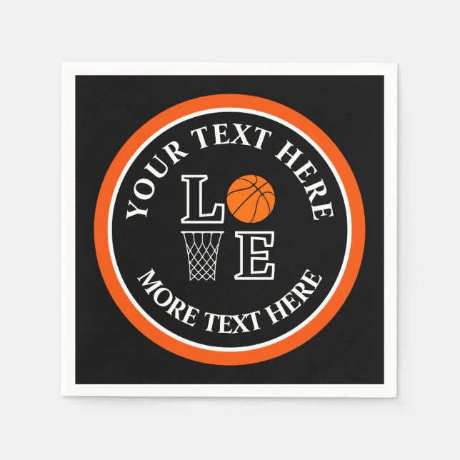 Serviette En Papier Joueur de l'équipe de basket-ball Anniversaire (Devant)