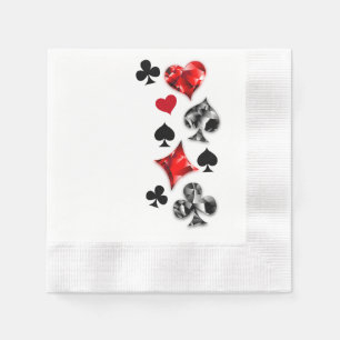 Serviette En Papier Joueur de Poker Parieur Enseigne de Carte Las Vega