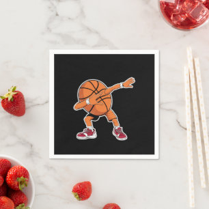 Serviette En Papier Joueur de sport drôle Balle de basketball en dabbi
