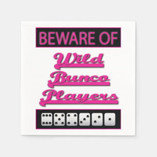 Serviette En Papier Joueurs Wild Bunco Filles Night Out Party
