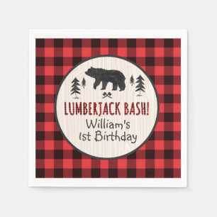Serviette En Papier Jour d'anniversaire de Lumberjack de Napkin Lumber