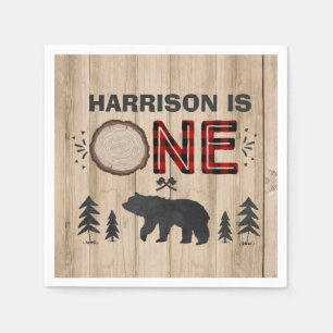 Serviette En Papier Jour d'anniversaire de Lumberjack de Napkin Lumber