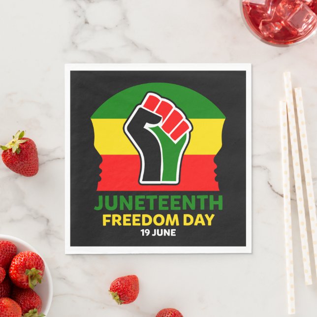 Serviette En Papier Jour de la Liberté - Histoire noire (En situation)