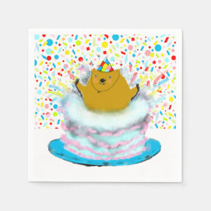 Serviette En Papier Jour de la marmotte Anniversaire
