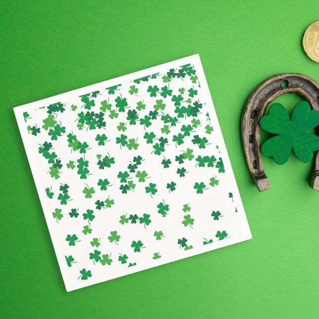 Serviette En Papier Jour de la Saint Patrick Lucky Shamrock Motif (Créateur téléchargé)