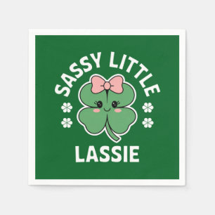 Serviette En Papier Jour de la Saint Patrick Sassy Petite Lassie Enfan