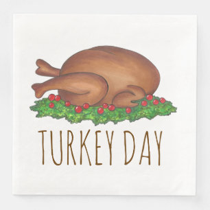 Serviette En Papier Jour de la Turquie Thanksgiving Dîner de vacances