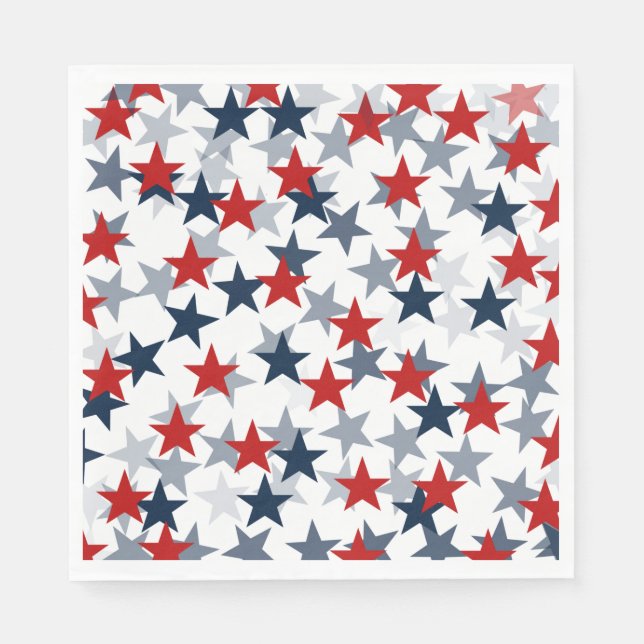 Serviette En Papier Jour de l'Indépendance du 4 juillet (Devant)