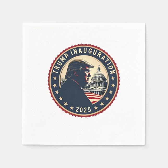 Serviette En Papier Jour de l'investiture de Trump 2025 Fier Maga (Devant)