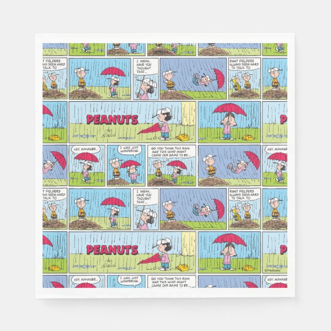 Serviette En Papier Jour De Pluie Au Jeu De Baseball (Devant)