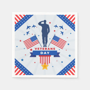 Serviette En Papier Jour des anciens combattants - Honorer tous ceux q