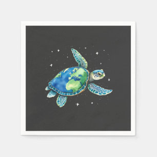Serviette En Papier Jour des terres de la tortue marine 2025 Animaux m