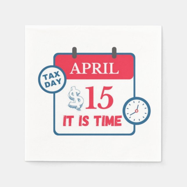 Serviette En Papier Jour fiscal (Devant)